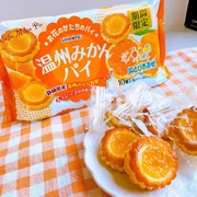 日本进口三立限定橘子，蛋挞酥温州蜜桔夹心，派果酱饼干10枚入
