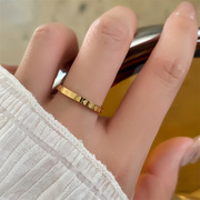 大码戒指女胖妹妹2023简约满圈爱心时尚，个性胖人粗手食指指环