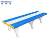 稳斯坦W7347ABS塑料换鞋凳游泳馆长凳更衣室更衣凳长条休息凳蓝白