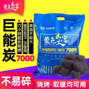 烧烤碳木炭家用烤肉火锅专用无烟耐烧蓝色火焰户外烤火取暖机制炭