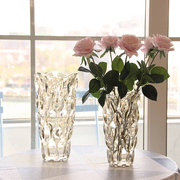 玻璃花瓶插花风客厅摆件仿真花网红轻奢高端假花餐桌干花创意