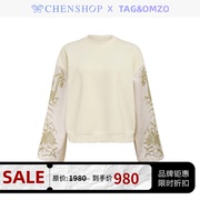 TAG & OMZO新中式款金线凤绣圆领卫衣衬衫上衣CHENSHOP设计师品牌