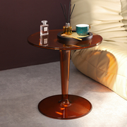 北欧透明茶几家用圆形沙发边几客厅现代简约小户型亚克力时尚角几