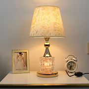 现代时尚水晶台灯卧室床头，客厅灯饰灯具，温馨浪漫金色结婚创意铁艺