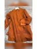 今年流行桑蚕丝国风刺绣，棕橘色新中式衬衫，优雅端庄宽松显瘦上衣