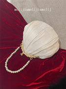 2023珍珠复古温柔包包仙女女包，超仙贝壳斜挎小香风包袋小包手提包