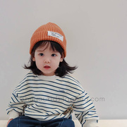 女童毛线帽宝宝婴儿帽子，秋冬季男童，针织帽儿童套头帽瓜皮冷帽女孩