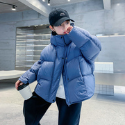 男童冬季韩系短款免洗面包，羽绒服2023中大儿童冬装加厚外套潮