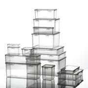款透明收纳盒，翻盖整理盒多用方形，储物箱杂物盒20款大小