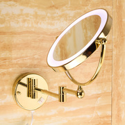 德国美容镜浴室壁挂旋转化妆折叠镜卫生间伸缩双面镜子