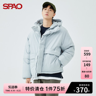 spao男士棉服春季保暖韩国同款时尚，休闲立领外套spjpc4tc12