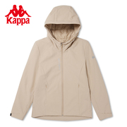 Kappa卡帕女子2023冬连帽棉服保暖简约字母外套K0D82MM41