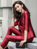 职业装气质女神范时尚(范时尚，)红色西装外套女春季韩版英伦风西服套装