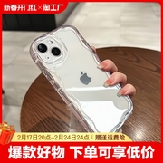 适用苹果13手机壳透明iphone14promax网红12保护套11防摔xsmax镜头全包硅胶xr女款xs高级感7/8plus软胶