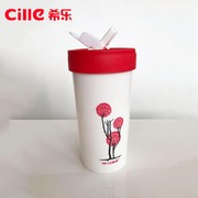希乐吸管杯大人女塑料杯清新可爱简约森系韩版网红网红杯子塑料