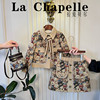 La Chapelle拉夏贝尔•高定款轻奢女童满印秋季时尚两件套