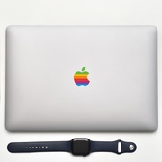 适用于MacBook卡通苹果笔记本电脑logo创意头像贴纸挡划痕贴遮瑕防指纹
