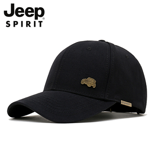 jeep帽子男秋季硬顶圆顶棒球帽，纯棉通用青年，休闲逛街鸭舌帽可调节