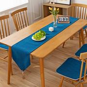 北欧风餐桌桌旗简约现代防滑布艺长条桌布盖布，高档茶几装饰布布条