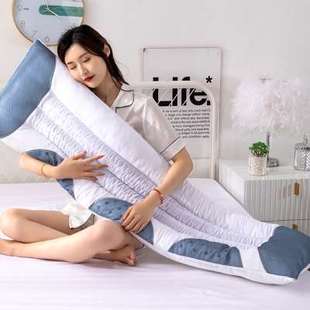 双人枕头决明子长枕芯家用款情侣一体1.8米1.5米1.2m大号双人枕芯