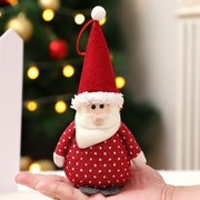 小号红色圣诞老人可爱公仔玩偶挂件圣诞树配饰圣诞节装饰品摆件