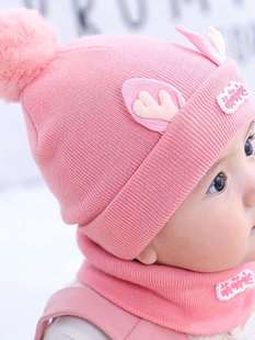 0-6-12月新生婴儿婴幼儿帽子秋冬天季款女宝宝可爱超萌针织毛线帽