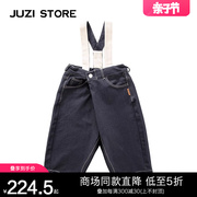juzistore童装时髦春秋，针织牛仔裤渔夫风格，背带裤男女童1820702