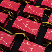 2024婚礼用品喜糖盒创意个性中国风结婚盒喜糖盒子长方形