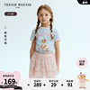 TeenieWeenie Kids小熊童装24夏季女童全棉撞色休闲短袖T恤