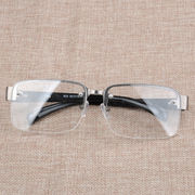 dkmc平光镜白色透明水晶石眼镜男士，款石头镜，复古款水晶护目镜