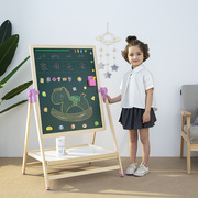 儿童小黑板家用支架式涂鸦幼儿，画画板无尘磁性，写字板画架宝宝画板