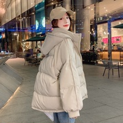 棉服女2023年冬季韩版宽松短款连帽棉衣加厚时尚休闲棉袄外套