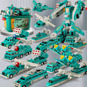 磁力积木玩具益智拼接磁吸拼装机器人百变形男孩儿童金刚工程车3-