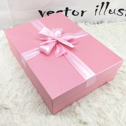 粉红色特大超大号盒长方形，婚纱衬衫西装高跟鞋长裙礼物包装盒