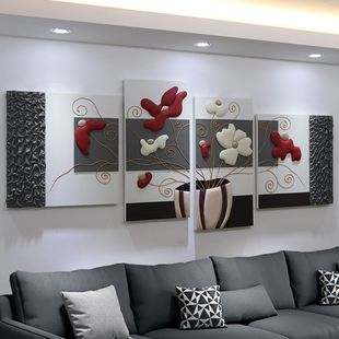 沙发背景墙装饰画客厅简约无框组合挂画电视背景，墙上装饰大气壁画