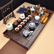 中迪功夫茶具套装四合一整套黑檀实木茶盘茶台泡茶海家用全自动