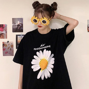短袖T恤少女夏装2024年ins潮初中高中学生韩版宽松可爱上衣服