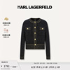 KARL LAGERFELD卡尔拉格斐春夏金丝羊绒毛衣针织开衫老佛爷