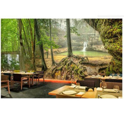 m3大d自然山水风景森林树林，墙纸沙发餐厅酒店背景墙布壁画装饰画