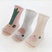 婴儿袜子纯棉松口中筒袜0-3月男女宝宝长筒袜春秋冬季1-3岁
