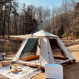 户外公园帐篷野餐全自动露营野外野营帐篷，家庭多人双人春游帐篷