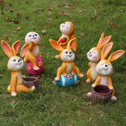 花园摆件小兔子幼儿园装饰品可爱卡通兔家居创意阳台桌面盆景布置