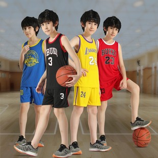 儿童篮球服套装红色，23号篮球服球衣男女童宝宝，幼儿园表演服