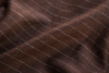 日本进口薄款咖白杂色竖条纹，细腻编织法兰呢羊毛面料设计师布料