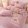 高档网红款韩式可爱兔床单被套，四件套水洗棉被罩床笠裸睡少女床上