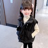 韩版儿童羽绒棉马甲2023秋装，男童女童宝宝，坎肩加厚背心幼儿园外穿
