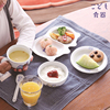 日本进口儿童卡通餐具陶瓷器，套装家用可爱碗碟盘子