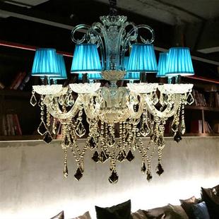 欧式水晶吊灯轻奢客厅灯美式后现代简约蜡烛餐厅，灯北欧卧室灯