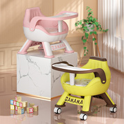 宝宝吃饭桌餐椅凳子婴儿童椅子家用塑料靠背，座椅叫叫小板凳多功能