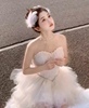 白天鹅羽毛头饰女新娘结婚发夹芭蕾舞发饰万圣节cos服装饰品
